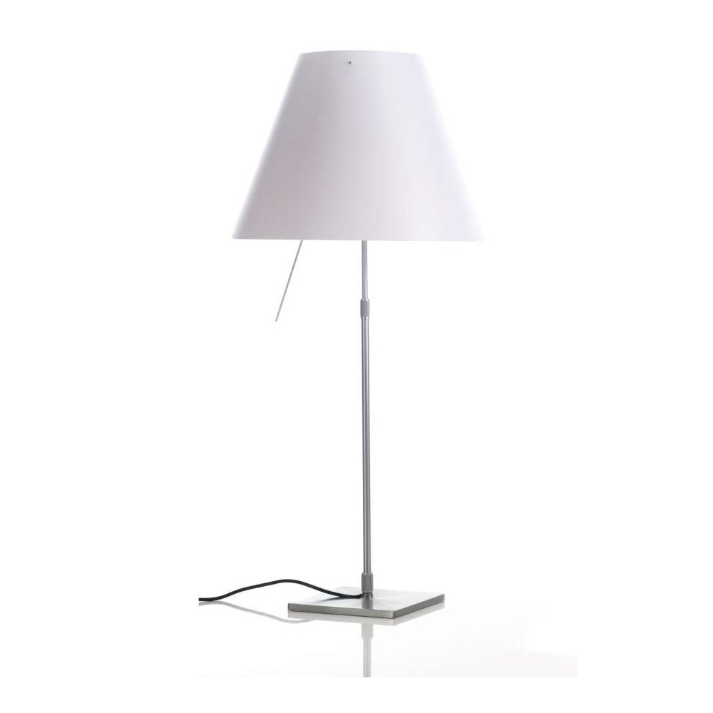 Costanza Table Aluminum Structure White Lampshade