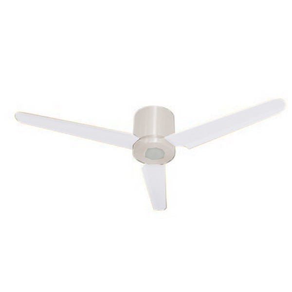 Ventilatore FLAT LED nickel spazzolato 3 pale trasparenti