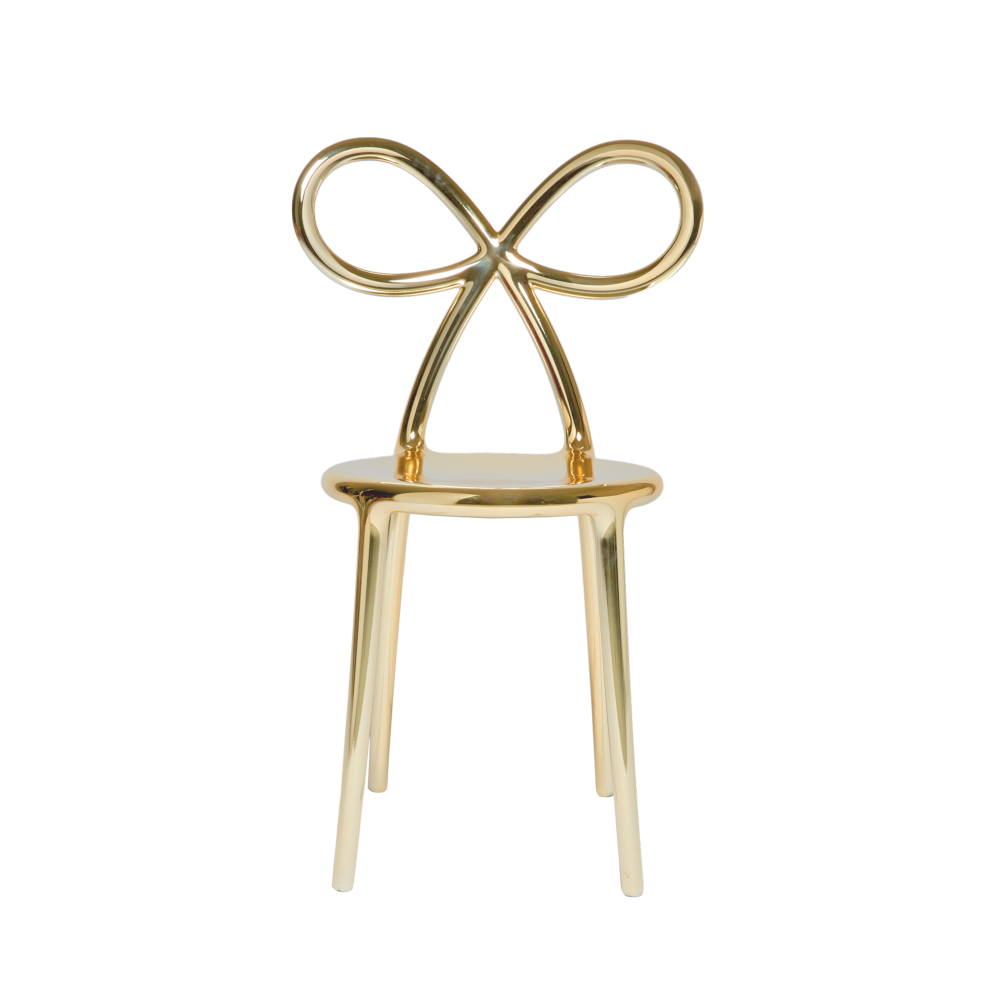 Ribbon chair - Metallic finish