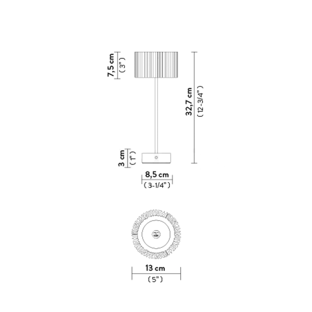 accordeon battery-slamp-lampada da tavolo ricaricabile-schema tecnico