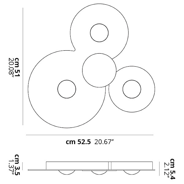 schema tecnico-bugia triple-lodes-plafoniera