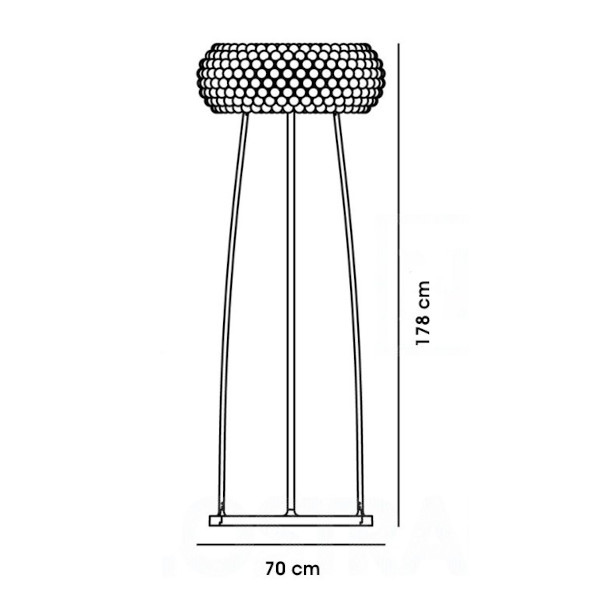 caboche plus-foscarini-lampada da terra-schema tecnico