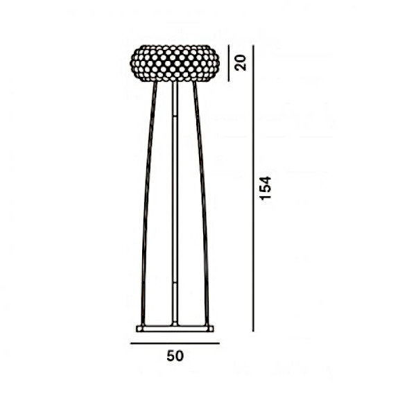 caboche plus-foscarini-lampada da terra-schema tecnico