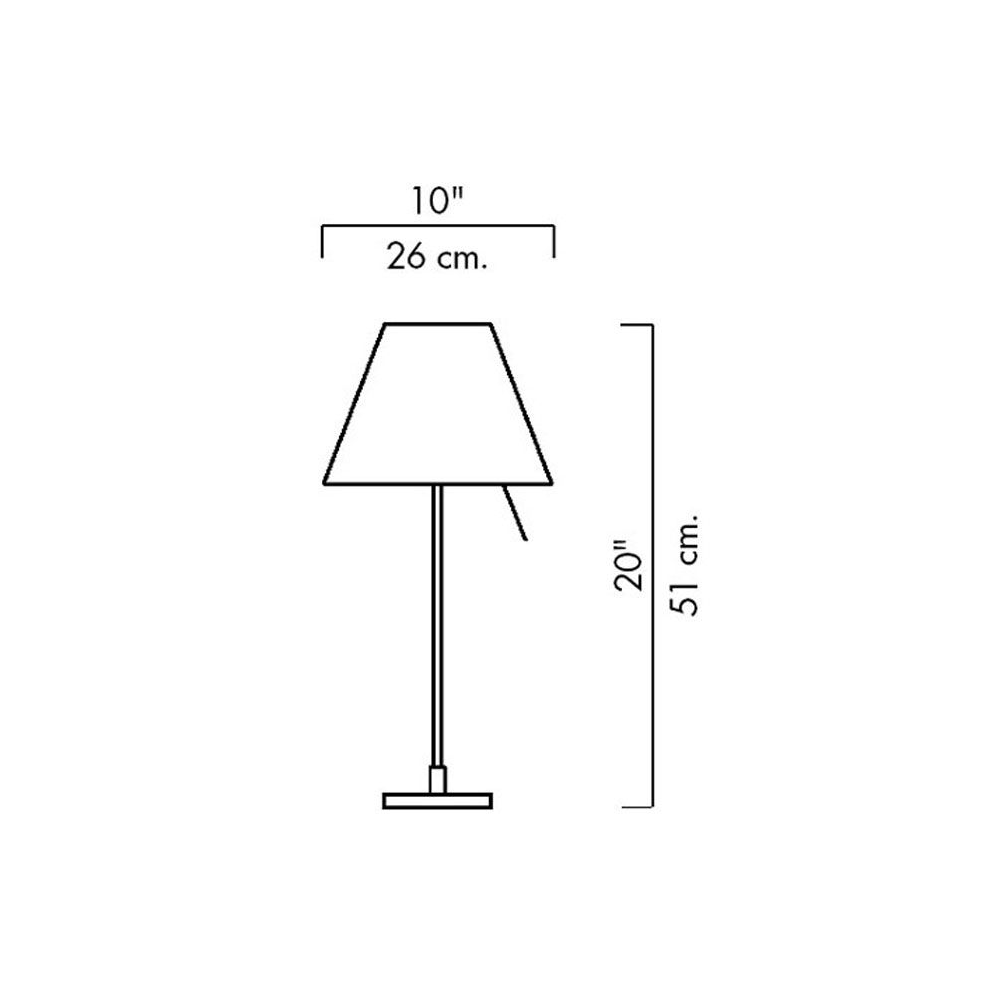 costanzina tavolo-luceplan-lampada da tavolo-schema tecnico