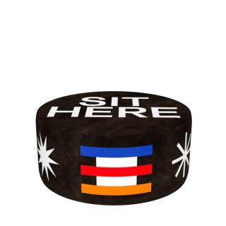 sit here black l - pouf - qeeboo