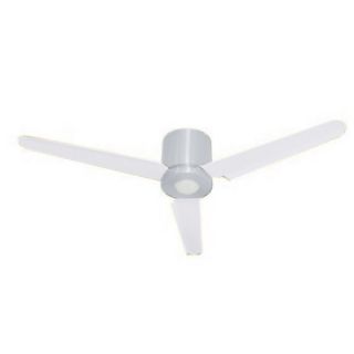 Ventilatore FLAT LED bianco satinato 3 pale trasparenti