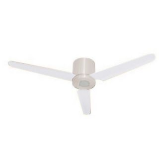 Ventilatore FLAT LED nickel spazzolato 3 pale trasparenti