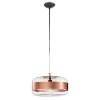 Futura Sospensione 40cm Rame/Cristallo Trasparente