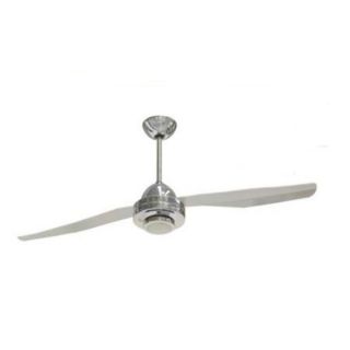 Libellula LED chrome 2-blade fan Ø174