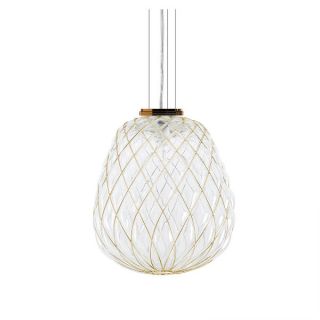 Pinecone Grande Trasparente/Oro