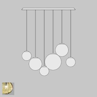 Puppet Sospensione 6 Ambra/Nero