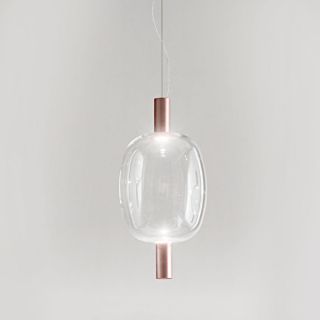 Riflesso Sospensione 2 Rame/Cristallo Trasparente
