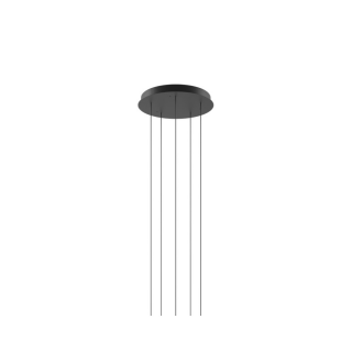 Ceiling rose - Cluster 5 Lights Round Matt black