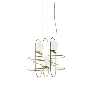 Setareh Sospensione Piccola 2 Oro/Bianco