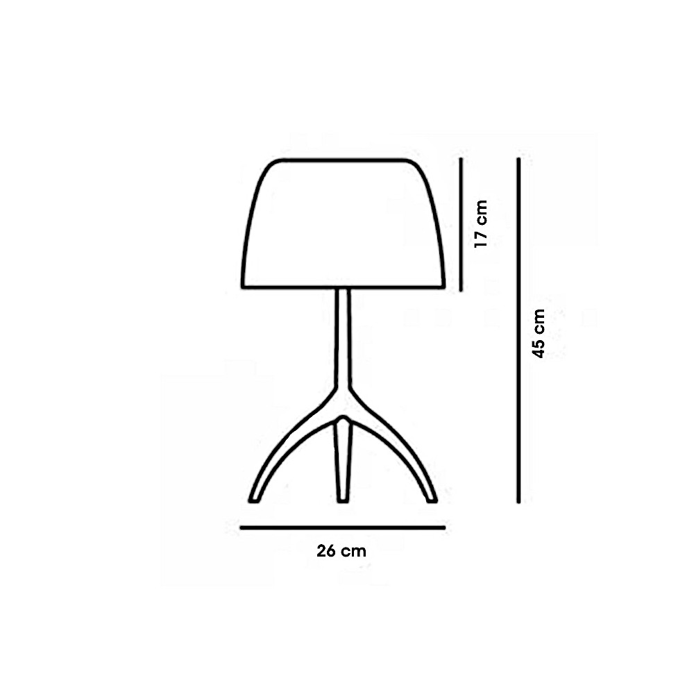 lumiere-foscarini-lampada da tavolo-schema tecnico