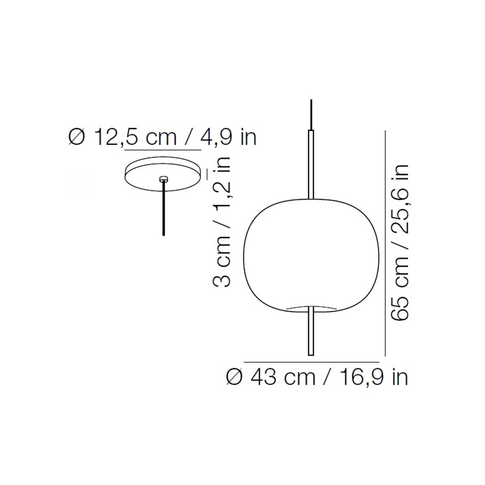 kushi-kundalini-lampada a sospensione-schema tecnico