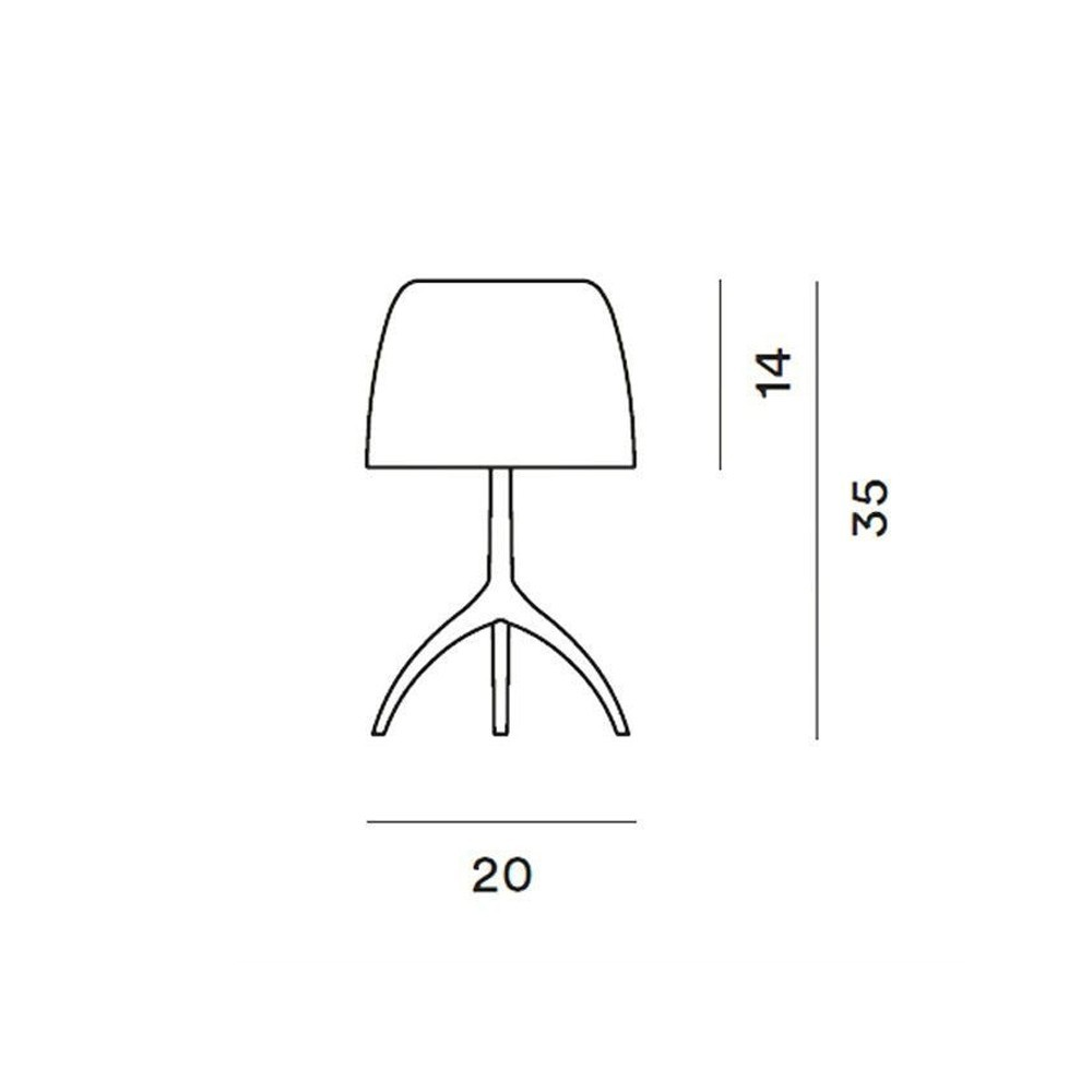 schema tecnico-lumiere tavolo piccola-foscarini-tavolo