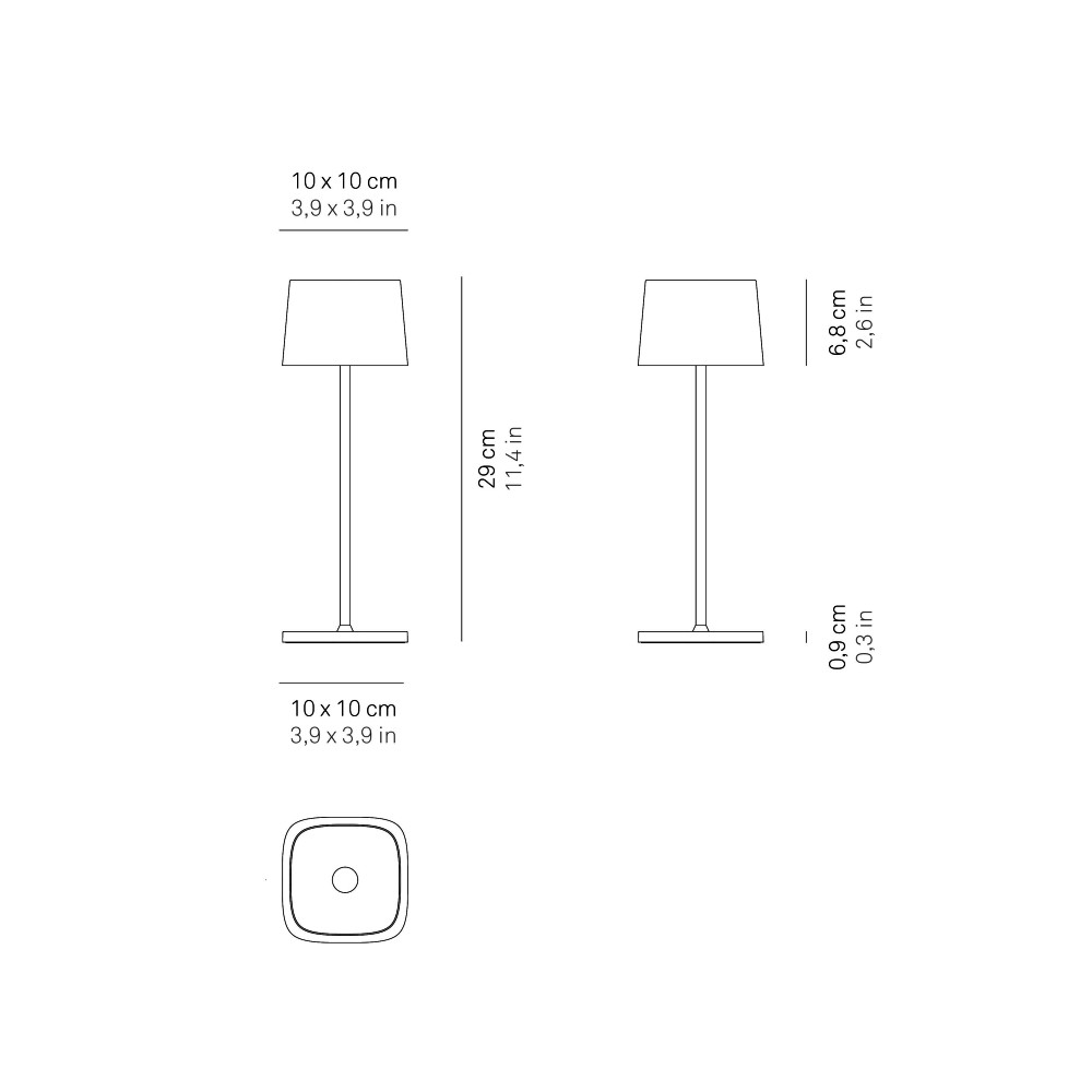 Lampada da tavolo LED a batteria - portatile Ofelia di Zafferano