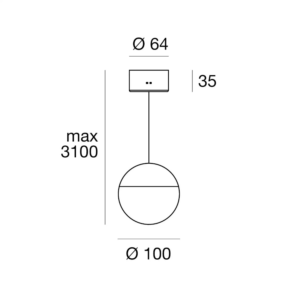 rossini-linea light-lampada a sospensione-schema tecnico