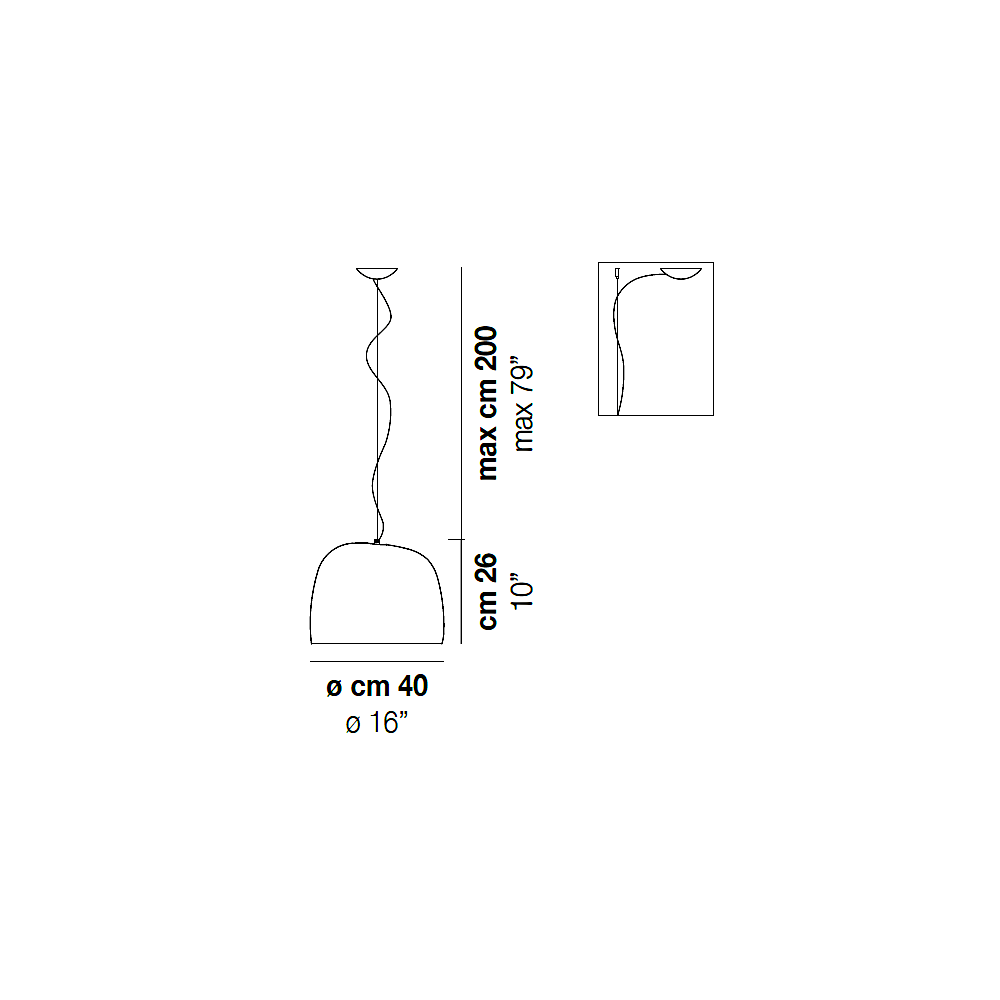 surface-vistosi-lampada a sospensione-schema tecnico