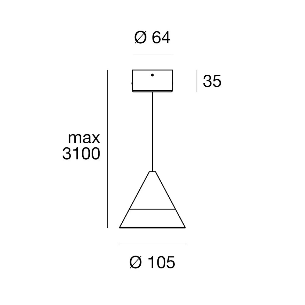 verdi-linea light-lampada a sospensione-schema tecnico