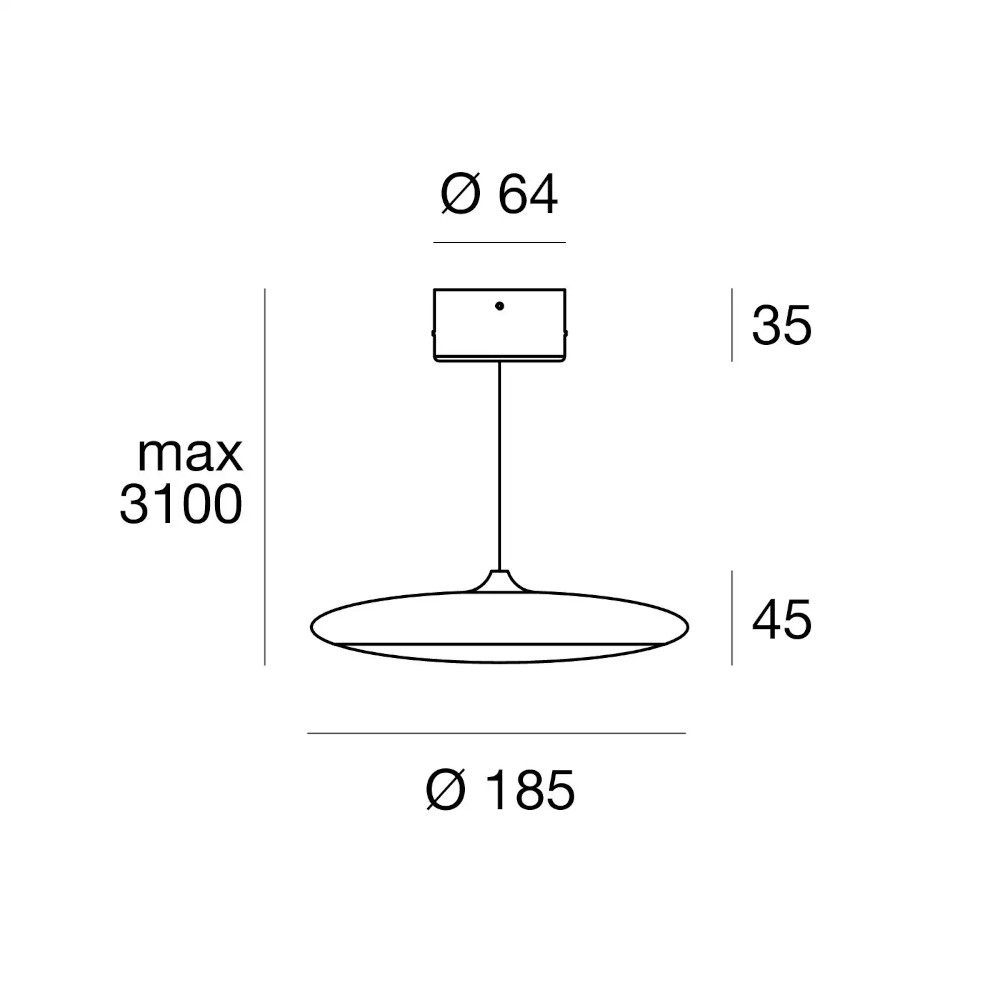 vivaldi-linea light-lampada a sospensione-schema tecnico