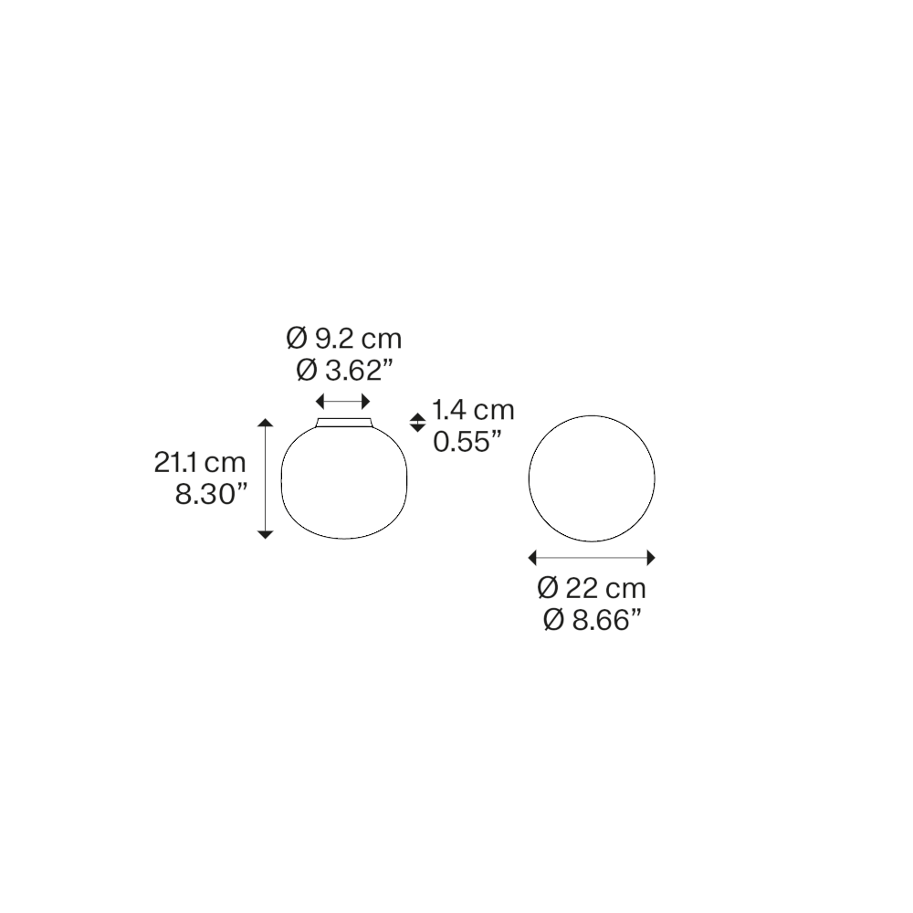 volum-lodes-lampada parete/soffitto-schema tecnico