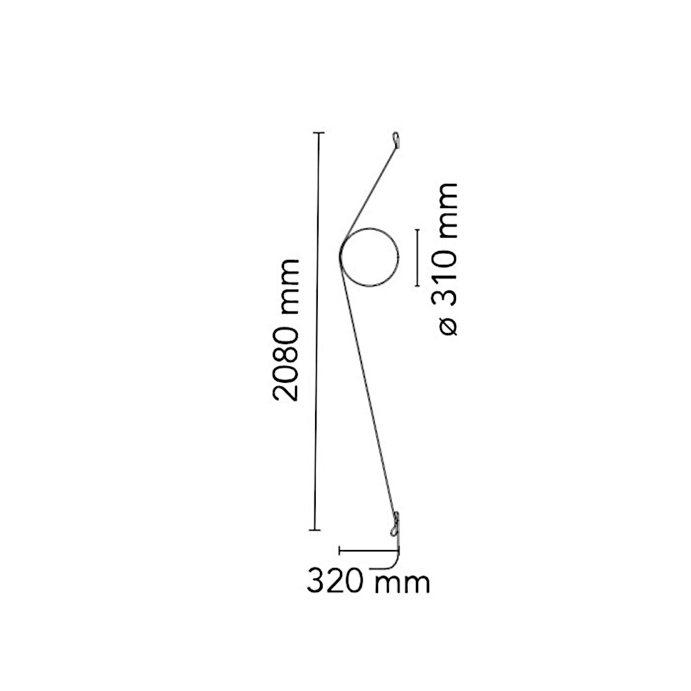 wirering-flos-lampada a parete-schema tecnico